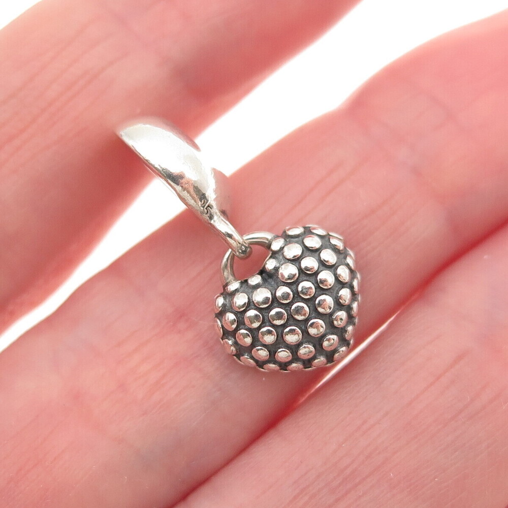 PANDORA Sterling Silver Enamel You & Me Piece of My Heart Mother Dangle Charm